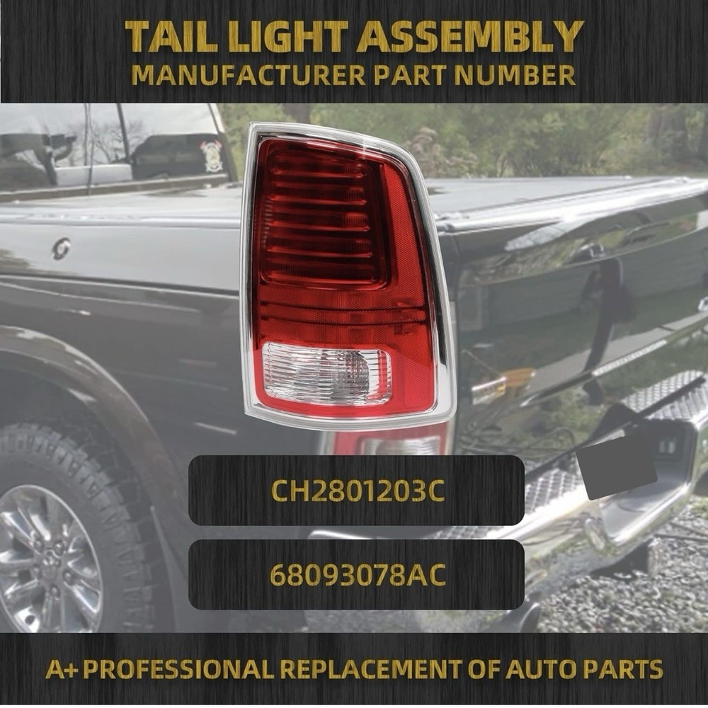Dasbecan LED Tail Lights Assembly Compatible With Dodge Ram 1500 2013-2018 Ram 2 - Picture 2 of 6